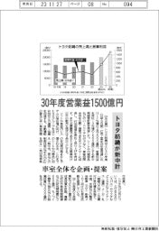 トヨタ紡織が新中計、３０年度営業益１５００億円