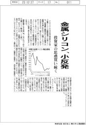 金属シリコン、小反発　投資家の思惑買い続く