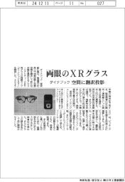 ダイナブック、両眼のXRグラス 空間に翻訳投影