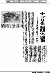 ナフサ供給８５％回復　エネルギー白書案　流通目詰まり解消へ