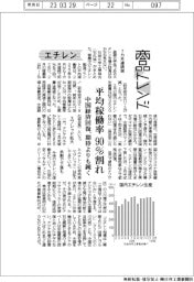 商品トレンド／エチレン　平均稼働率９０％割れ