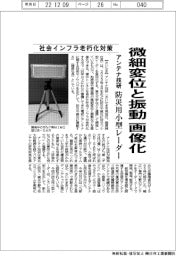 アンテナ技研、微細変位と振動画像化 防災用小型レーダー
