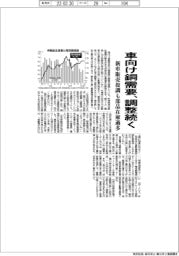車向け銅需要、調整続く　新車販売復調も部品在庫過多